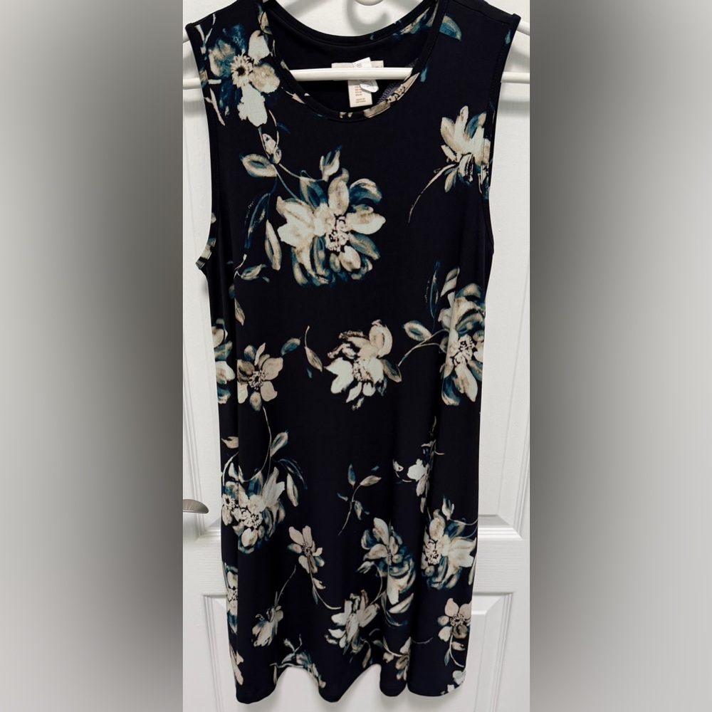 Cynthia Rowley Floral Sleeveless, Blue & White, Size Medium, Machine Washable